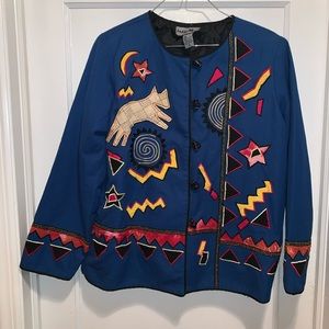 Art to Wear Blue Indigo Moon Jacket